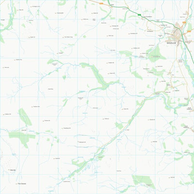 UK Topographic Maps Northumberland (NT92) digital map