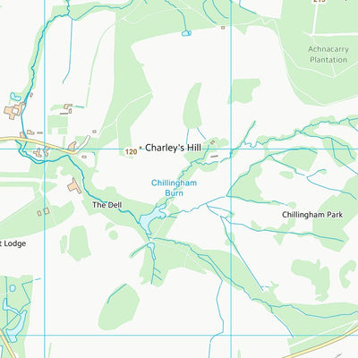 UK Topographic Maps Northumberland (NU02) digital map