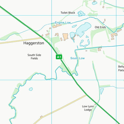 UK Topographic Maps Northumberland (NU04) digital map