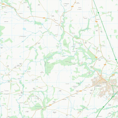 UK Topographic Maps Northumberland (NU11) digital map