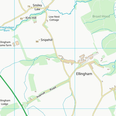 UK Topographic Maps Northumberland (NU12) digital map