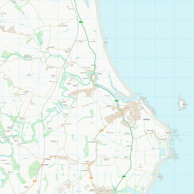 UK Topographic Maps Northumberland (NU20) digital map
