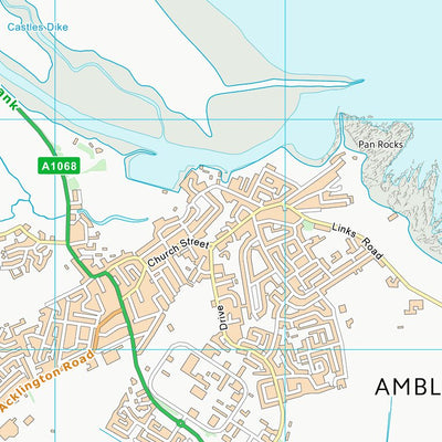 UK Topographic Maps Northumberland (NU20) digital map