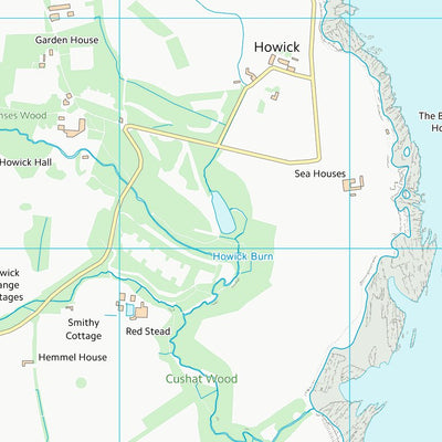 UK Topographic Maps Northumberland (NU21) digital map