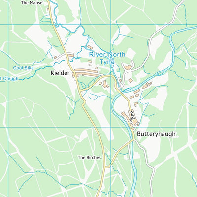 UK Topographic Maps Northumberland (NY69) digital map
