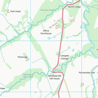 UK Topographic Maps Northumberland (NY75) digital map