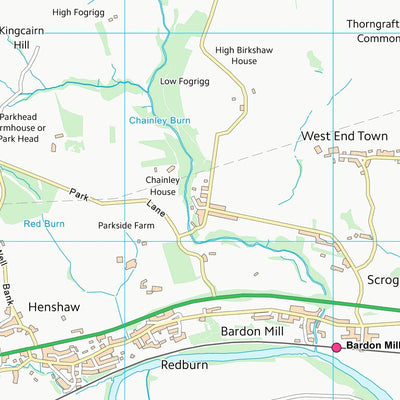 UK Topographic Maps Northumberland (NY76) digital map