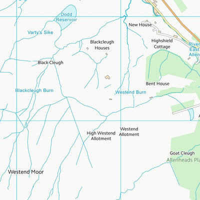 UK Topographic Maps Northumberland (NY84) digital map