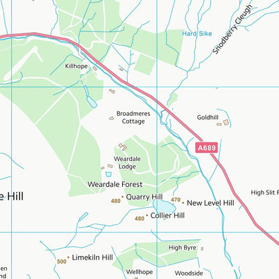 UK Topographic Maps Northumberland (NY84) digital map