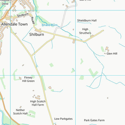 UK Topographic Maps Northumberland (NY85) digital map