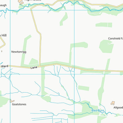 UK Topographic Maps Northumberland (NY87) digital map