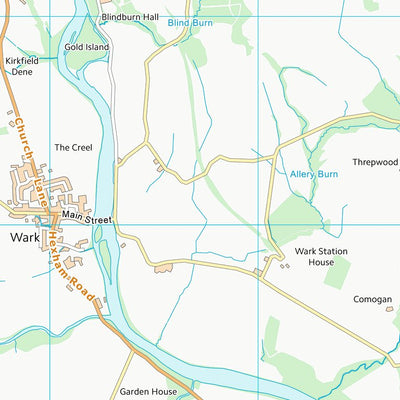 UK Topographic Maps Northumberland (NY87) digital map