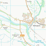 UK Topographic Maps Northumberland (NY88) digital map