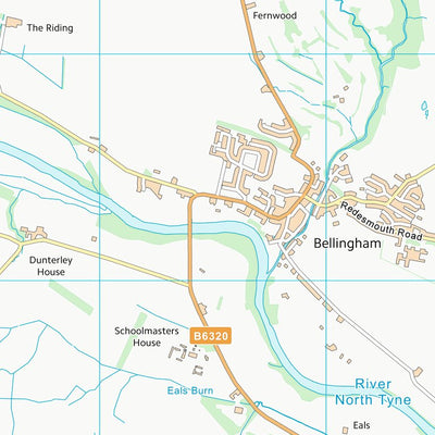 UK Topographic Maps Northumberland (NY88) digital map