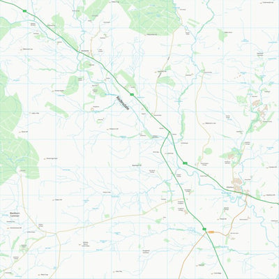 UK Topographic Maps Northumberland (NY89) digital map