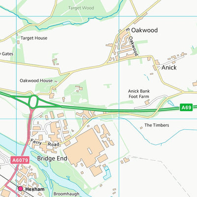 UK Topographic Maps Northumberland (NY96) digital map