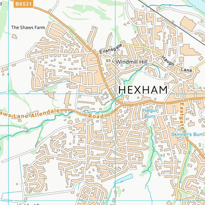 UK Topographic Maps Northumberland (NY96) digital map
