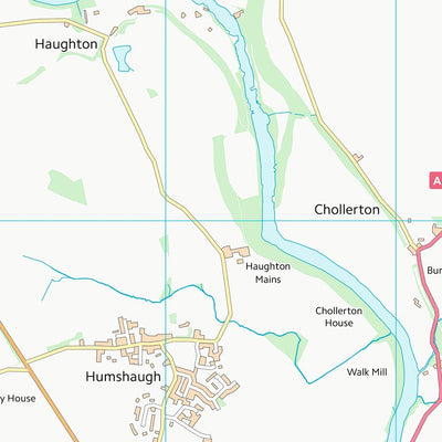 UK Topographic Maps Northumberland (NY97) digital map