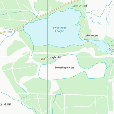 UK Topographic Maps Northumberland (NY98) digital map