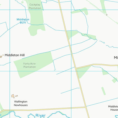 UK Topographic Maps Northumberland (NZ08) digital map