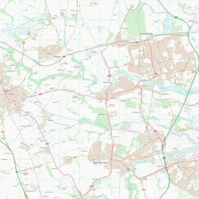UK Topographic Maps Northumberland (NZ28) digital map