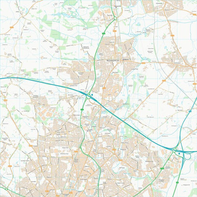 UK Topographic Maps Nuneaton and Bedworth District (B) (SP38) digital map