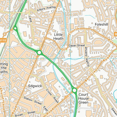 UK Topographic Maps Nuneaton and Bedworth District (B) (SP38) digital map