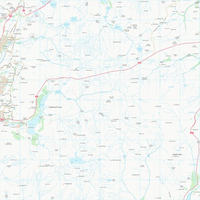 Oldam Postcode Map Oldham District (B) (SE00) Map by UK Topographic Maps | Avenza Maps