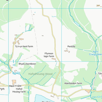 UK Topographic Maps Pen-y-bont ar Ogwr - Bridgend (SS88) digital map