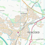 UK Topographic Maps Pen-y-bont ar Ogwr - Bridgend (SS98) digital map