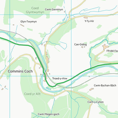 UK Topographic Maps Powys - Powys (SH80) digital map