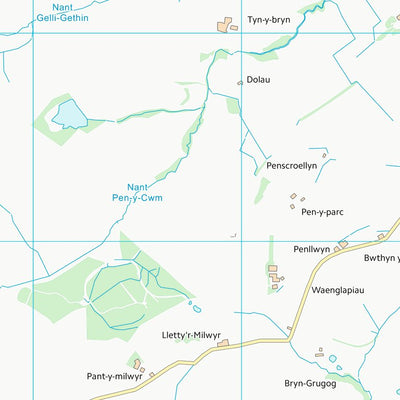 UK Topographic Maps Powys - Powys (SJ00) digital map