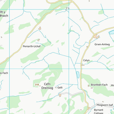 UK Topographic Maps Powys - Powys (SJ11) digital map