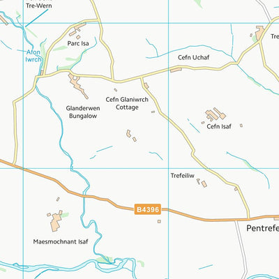 UK Topographic Maps Powys - Powys (SJ12) digital map