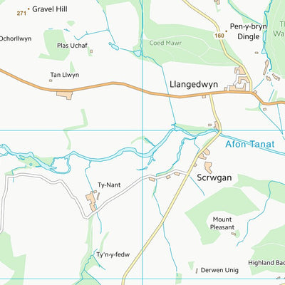 UK Topographic Maps Powys - Powys (SJ12) digital map