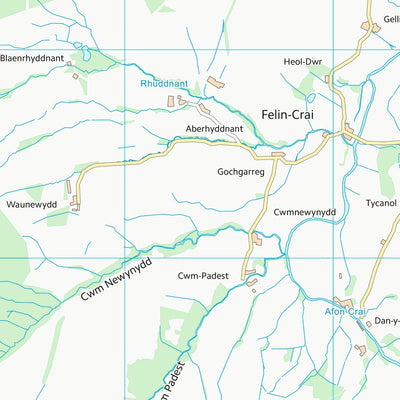 UK Topographic Maps Powys - Powys (SN82) digital map