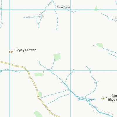UK Topographic Maps Powys - Powys (SN89) digital map