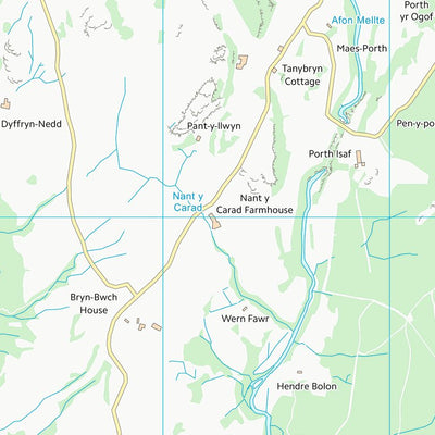 UK Topographic Maps Powys - Powys (SN91) digital map