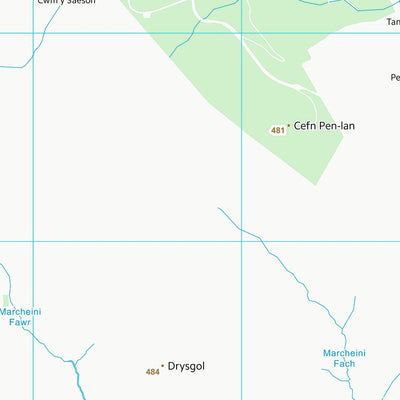 UK Topographic Maps Powys - Powys (SN97) digital map