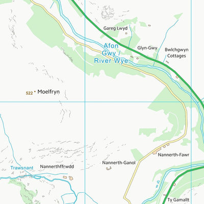 UK Topographic Maps Powys - Powys (SN97) digital map