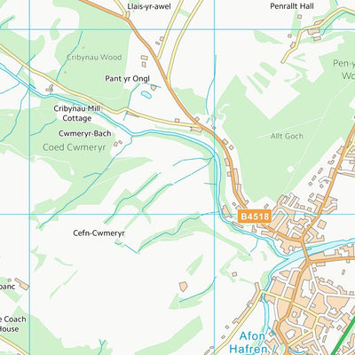UK Topographic Maps Powys - Powys (SN98) digital map