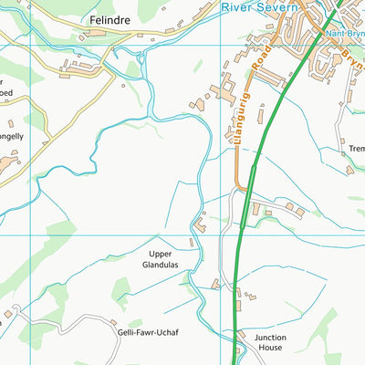 UK Topographic Maps Powys - Powys (SN98) digital map