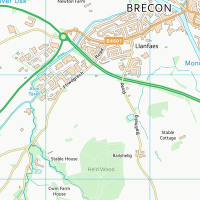 UK Topographic Maps Powys - Powys (SO02) digital map