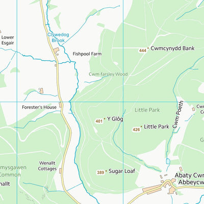 UK Topographic Maps Powys - Powys (SO07) digital map
