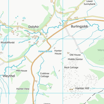 UK Topographic Maps Powys - Powys (SO25) digital map