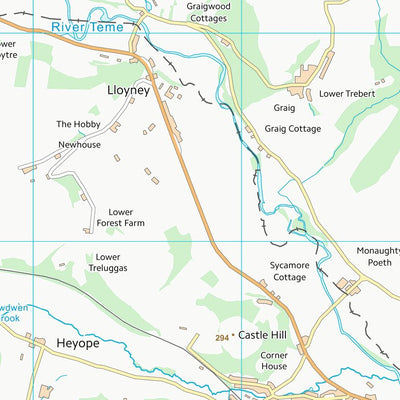 UK Topographic Maps Powys - Powys (SO27) digital map