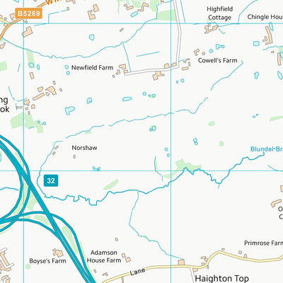 UK Topographic Maps Preston District (B) (SD53) digital map