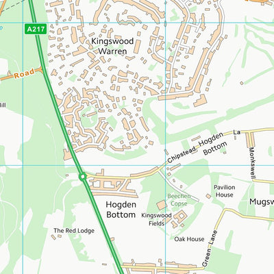 UK Topographic Maps Reigate and Banstead District (B) (TQ25) digital map