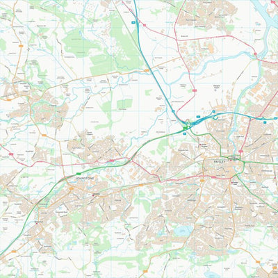 UK Topographic Maps Renfrewshire (NS46) digital map