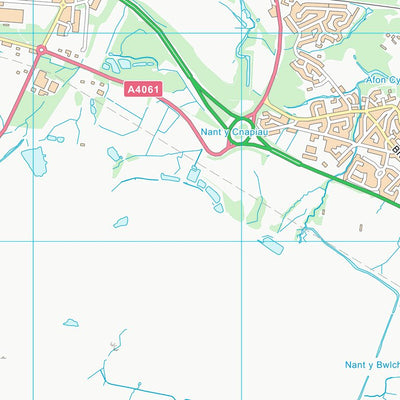 UK Topographic Maps Rhondda Cynon Taf - Rhondda Cynon Taf (SN90) digital map